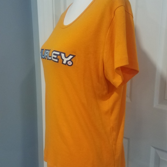 AWESOME HURLEY WOMAN'S TSHIRT XL. YELLOW/ORANGE. - Picture 2 of 9